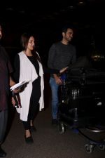 Esha Deol with her husband Bharat Takhtani at the airport during early hours of 15th June 2017